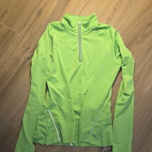 Stazenger Lime Green Quarter-Zip Pullover